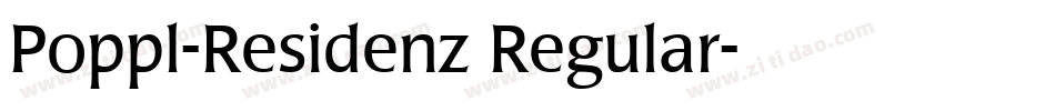 Poppl-Residenz Regular字体转换